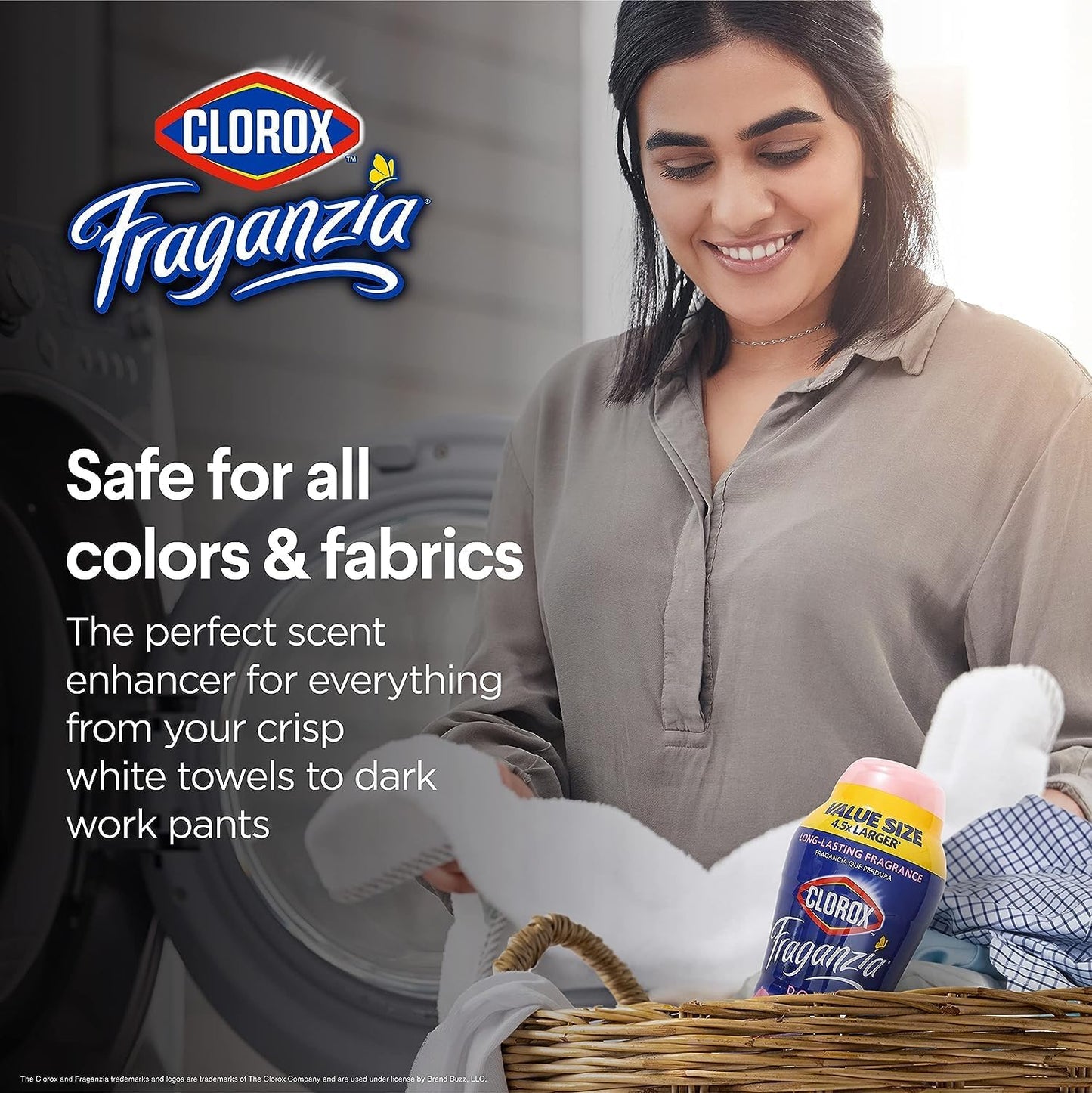 Clorox Fraganzia Laundry Scent Booster Crystals, In-Wash Fragrance Beads for Fresh-Smelling Clothes & Linens, Safe for All Fabrics & Colors, Easy-Pour Bottle, Vanilla Scent, 18 Oz, 2 Pack