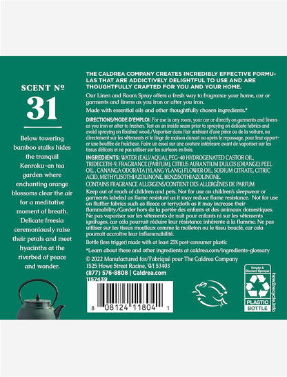Caldrea Linen and Room Spray Air Freshener, Made with Essential Oils, Plant-Derived and Other Thoughtfully Chosen Ingredients, Pear Blossom Agave Scent, 16 oz