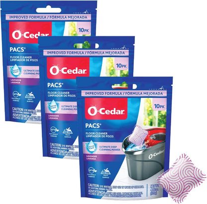 O-Cedar Floor Cleaning 40ct Pacs with Citrus Scent 10ct (2-Packs) and Lavender Scent 10ct (2-Packs)