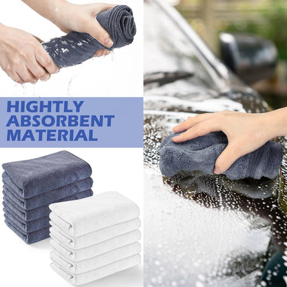 SmoothNovelty 10 Pcs Extra Large Microfiber Cloth 30" x 20" Large Floor Microfiber Towel Reusable Washable Free Lint Free Cloth Rag for Squeegee Mop Floor Window Housekeeping (Bright Color)