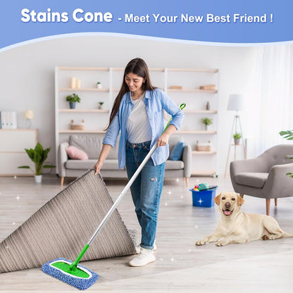 6 Pack Reusable Mop Pads Compatible with Swiffer Sweeper, Chenille Mop Refill Pads, Dry & Wet Mopping Cloths for Floor Cleaning -Pink