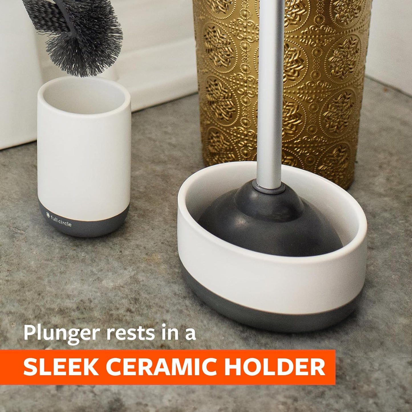 Full Circle Refill Component - Dry Earth Disk for Royal Plunge Toilet Plunger, Instant-Dry Construction for Mold & Mildew Prevention