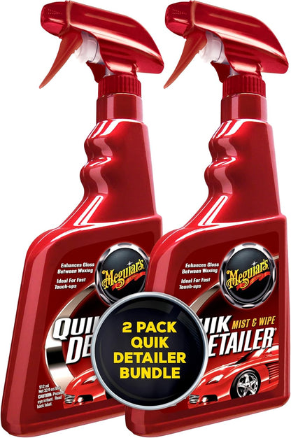 Meguiar's Quik Detailer, Mist & Wipe Car Detailing Spray, Clear Light Contaminants and Boost Shine with a Quick Detailer Spray that Keeps Paint and Wax Looking Like New, 32 oz