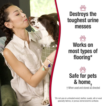 Nature's Miracle Urine Destroyer Plus for Dogs, Enzymatic Formula for Severe Dog Urine Stains, 32 oz