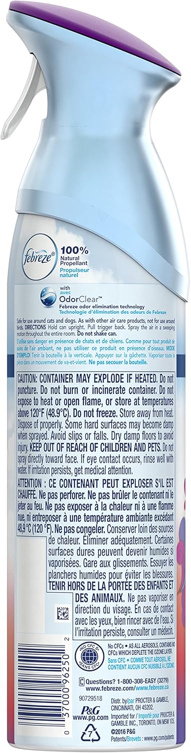 Febreze Air Mist Air Freshener Spray, Odor-Fighting Room Spray, Air Fresheners for Home and Bathroom and Kitchen, Aerosol Can, Gain Island Fresh Scent, 8.8oz, (Pack of 2)