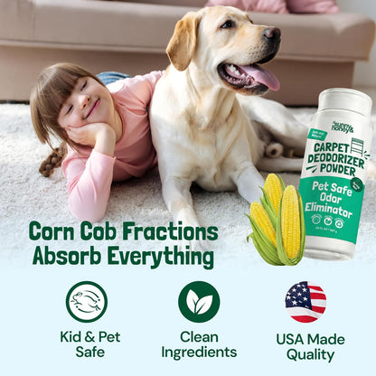Sunny & Honey Carpet Deodorizer and Freshener Powder - Pet Safe Rug Refresher for Vacuuming - Berry Odor Eliminator for Strong Odor and Pet Urine (20 oz)