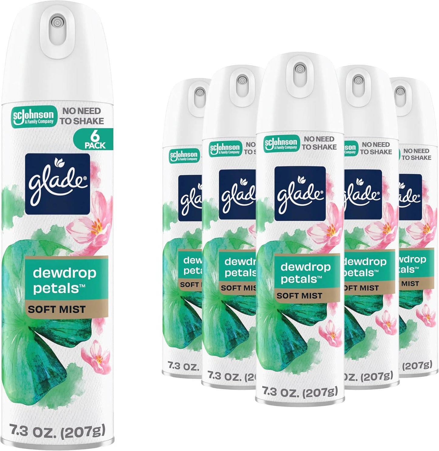 Glade Air Freshener Room Spray, Clean Linen Scent, Odor Fighting to Deliver Long Lasting Freshness, 7.3 Oz, 6 Count