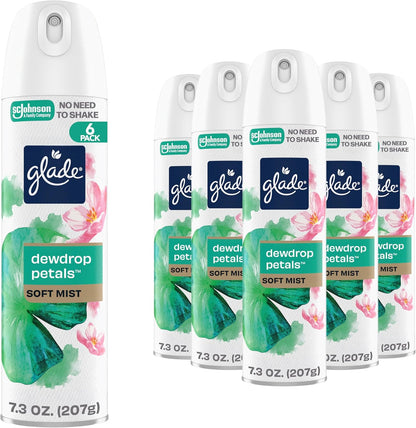Glade Air Freshener Room Spray, Clean Linen Scent, Odor Fighting to Deliver Long Lasting Freshness, 7.3 Oz, 6 Count
