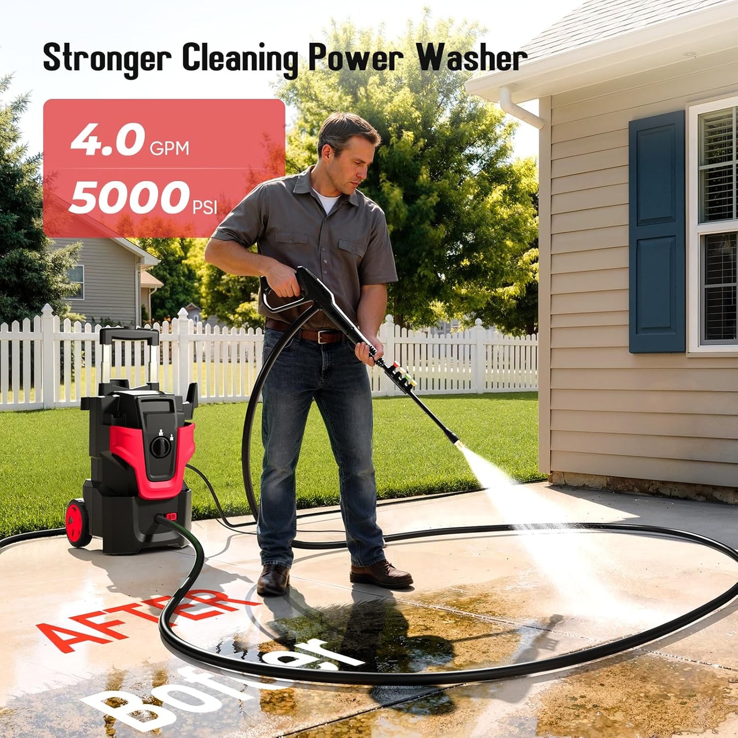 Pre*ssure Cleaner Po*wer Cleaner,Red