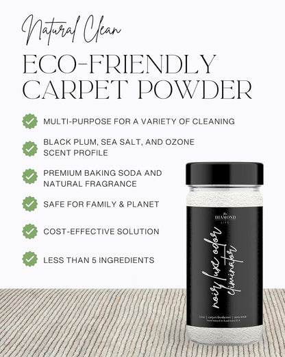 Home “Les Fleurs” Carpet Deodorizer Powder – Natural Odor Eliminator for Carpets, Upholstery, Spring Cleaning, & Dog Beds – Pet-Friendly – Pink Peony, Iris & White Musk