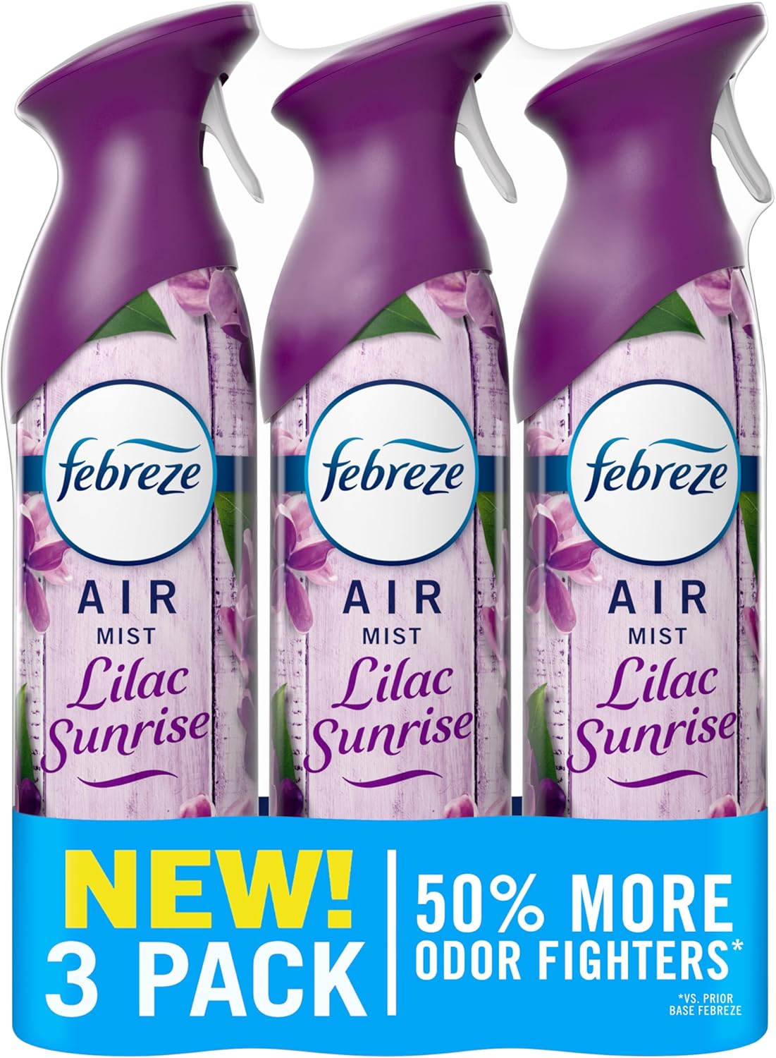 Febreze Air Mist, Air Freshener, Odor Fighting Room Spray, Deodorizer for Home Bathroom Kitchen Office Apartment, Lilac Sunrise, Warm Ocean Breeze, Summer Golden Hour Variety Pack, 8.1oz (Pack of 3)