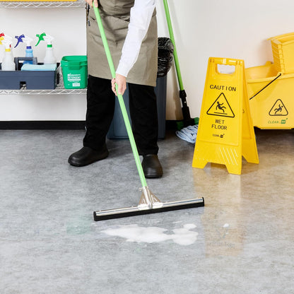 Restaurantware-SQUEEGEE ONLY: Clean Tek Professional 29.92 Inch Floor Squeegee, 1 Broom With Double Rubber Blade - Handle Sold Separately, Heavy-Duty, Steel Wiper For Concrete Floor
