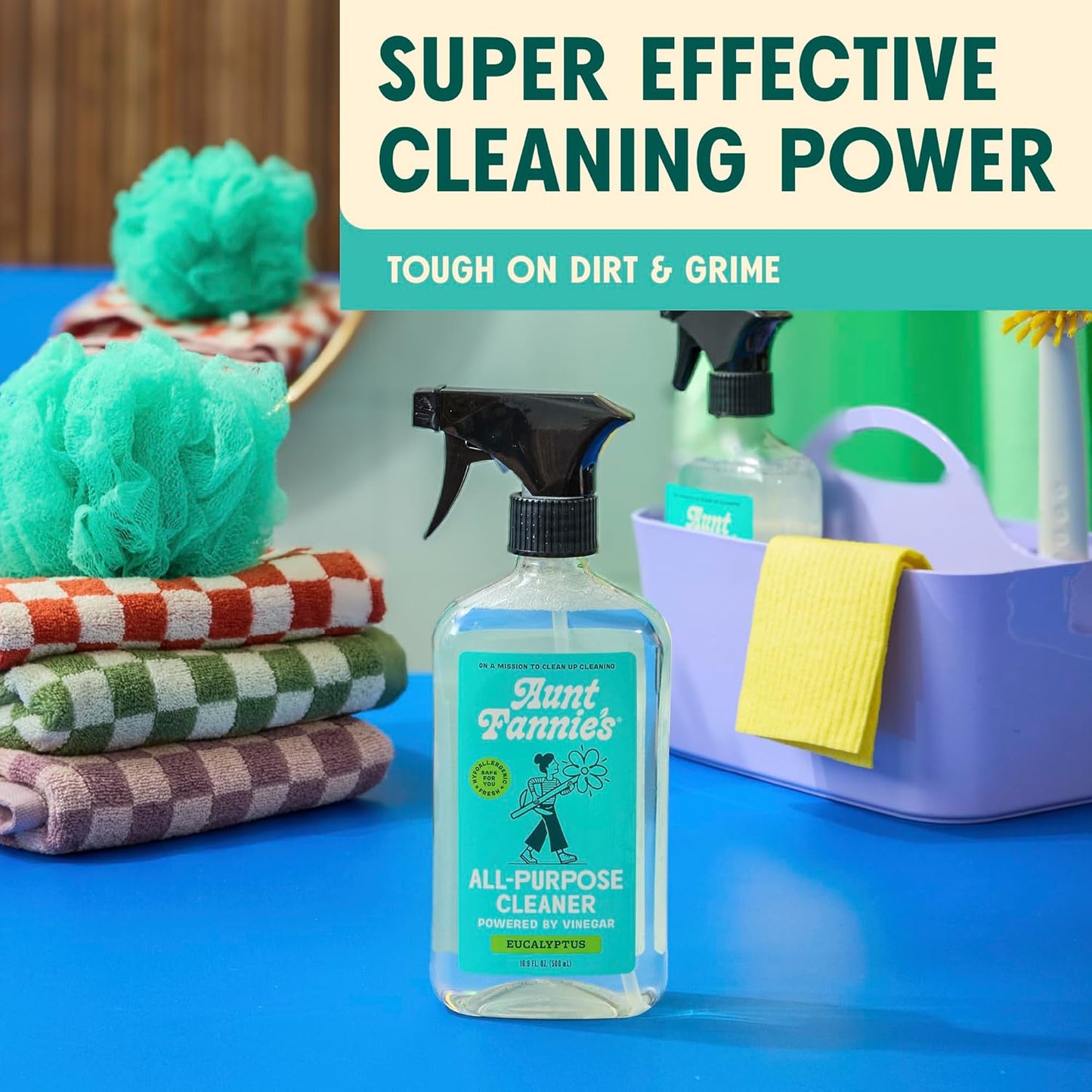 Aunt Fannie's All Purpose Household Cleaner, Multi-surface Spray, Powered by Vinegar for Kitchen, Bath, Windows and Countertops, Eucalyptus Scent (Pack of 1)