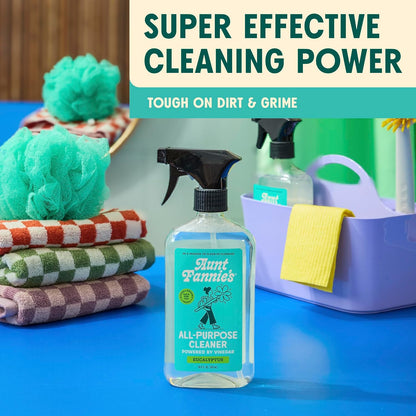 Aunt Fannie's All Purpose Household Cleaner, Multi-surface Spray, Powered by Vinegar for Kitchen, Bath, Windows and Countertops, Eucalyptus Scent (Pack of 1)