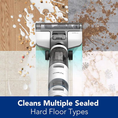 Tineco Floor ONE i5 Stretch Wet Dry Vacuum Cleaner, Vacuum & Mop in One Step, 20kpa Powerful Suction, 180° Lay-Flat Design, Anti-Tangle Design, Dual-Sided Edge Cleaning, Up to 30* Minutes Runtime