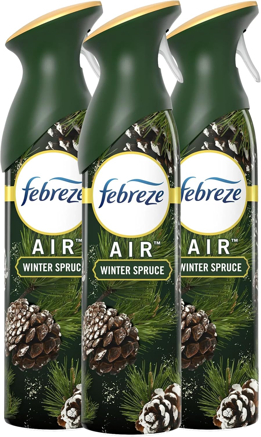 Febreze Air Mist Air Freshener Spray, Odor-Fighting Room Spray, Air Fresheners for Home and Bathroom and Kitchen, Aerosol Can, Mountain Scent, Purple, 8.8oz (Pack of 3)