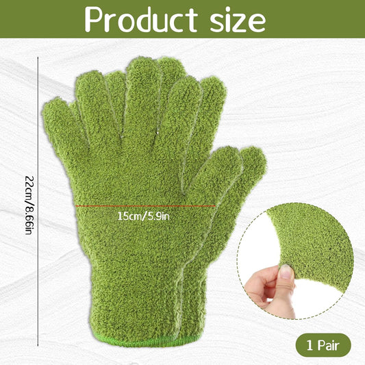 Microfiber Dusting Gloves for Plants Plant Dusting Gloves Gentle Leaf Shine & Cleaner for Houseplants Reusable Washable Cleaning Glove Mittens Indoor Mitt for Plants House Cleaning Car Blinds Lamps