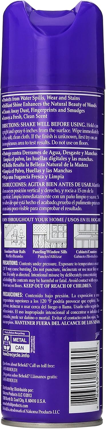 Endust Behold Furniture Polish, Lavender, 12.5 Ounce