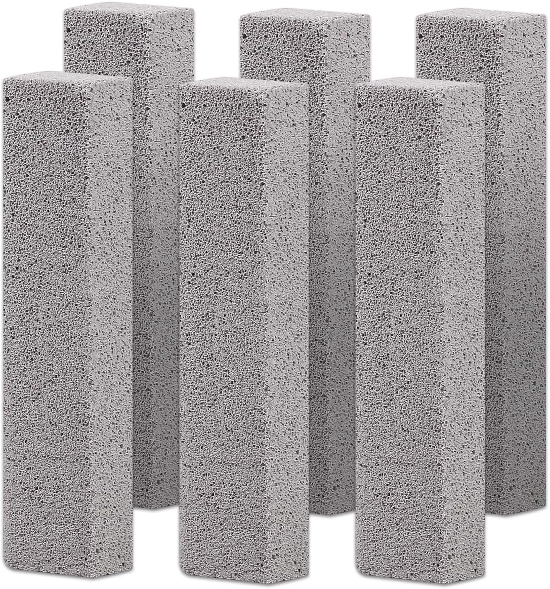 Herda 10 Pack Pumice Stone for Toilet Bowl Cleaning, Powerfully Pumice Stick for Cleaning Hard Water Rings, Calcium Buildup, Rust, Pumice Bar for Toilets, Bathtubs, Grills, Swimming Pools, Sinks