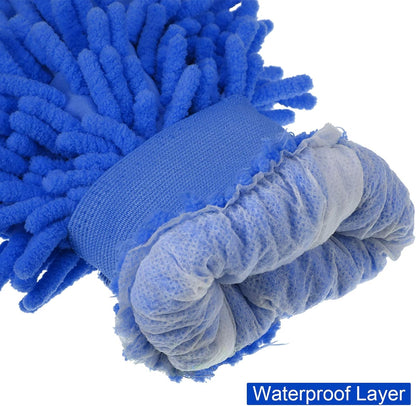 BBTO 5 Pack Car Wash Mitts Scratch Free Premium Chenille Microfiber Mitts 6" x 9" Double Sided Lint-Free Car Wash Gloves for Trucks, SUVs, Motorcycles, and More