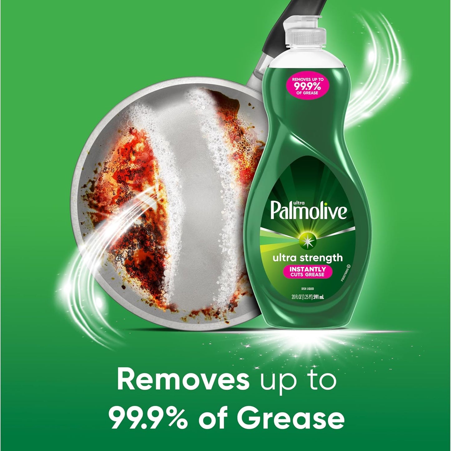 Palmolive Ultra Dishwashing Liquid Dish Soap, Oxy Power Degreaser - 32.5 Fl Oz (Pack of 4)