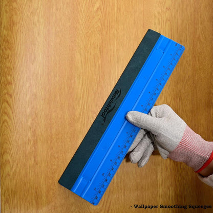 NEWISHTOOL Vinyl Wrap Squeegee for Vinyl, Big Size Wallpaper Smoothing Squeegee, 3 Pack 25CM Decals Squeegee with Ruler & Micro Suede Felt Edge for Sign Making Graphic Window Tint Film Application
