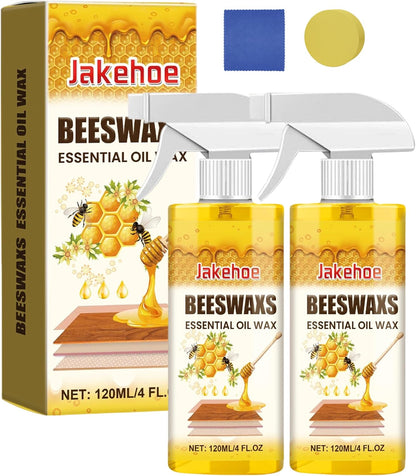 Beeswax Wood Polish, Natural Beeswax Spray for Dull Furniture Care, Cleans, Polishes, Protects, Non-Greasy Wood Cleaner for Furniture, Floors (1PCS*120ML)
