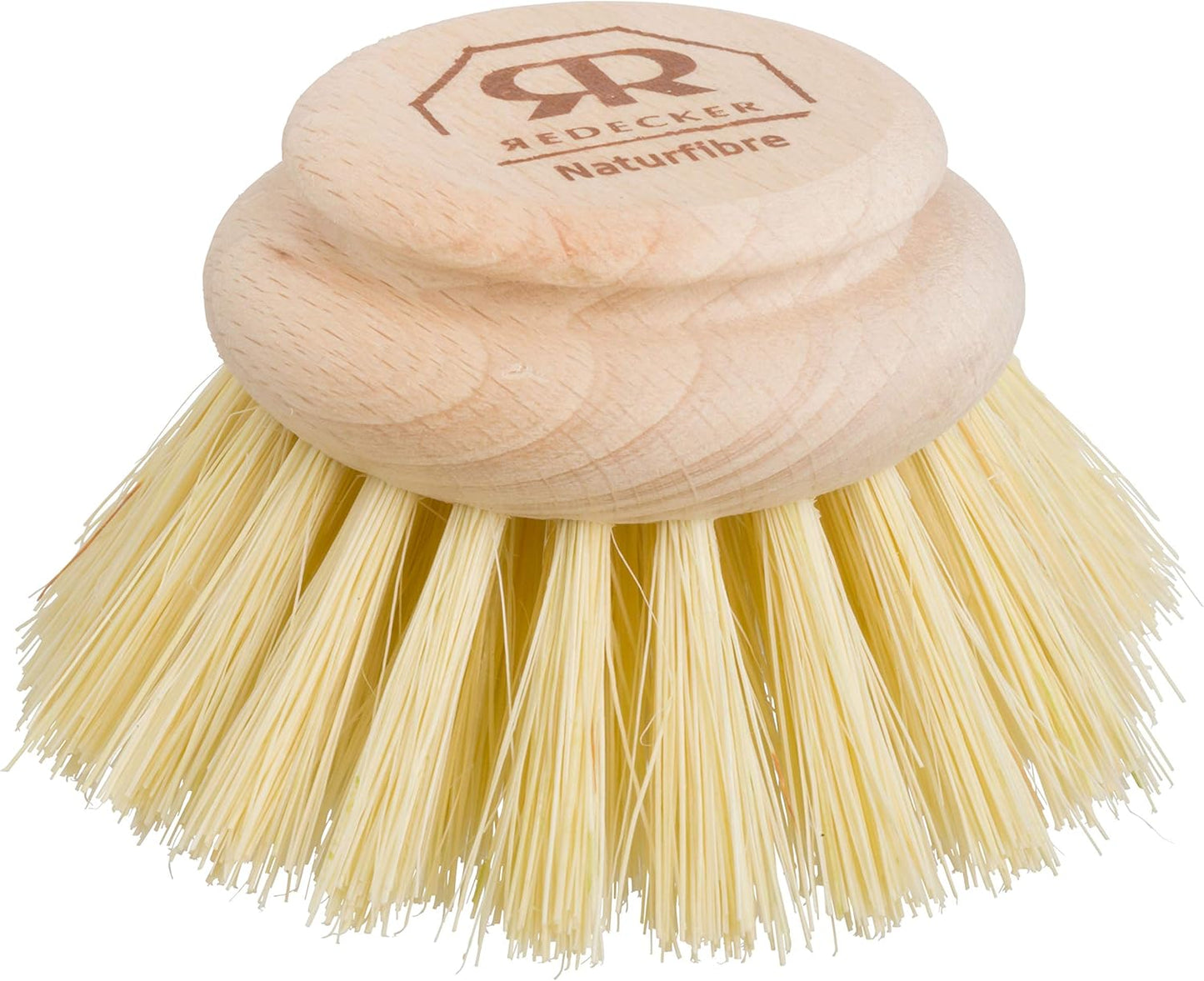 REDECKER Replacement Head for Dish Brush, 1-5/8-inch, Set of 2, 100% Natural Tampico Fiber and Untreated Beechwood, Made in Germany - Natural Dish Brush Replacement Heads