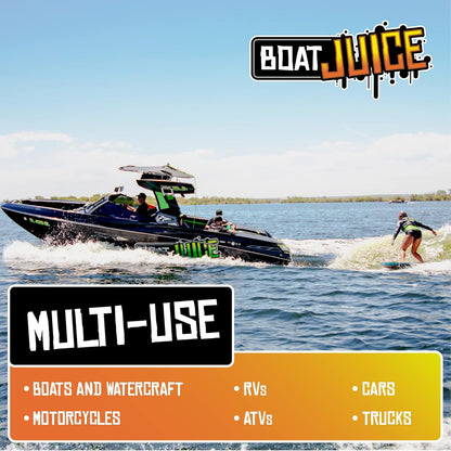 Boat Juice Interior 2-in-1 Vinyl Boat Seat Cleaner & Ceramic UV Protectant Spray | Marine Interior Detailing | Upholstery, Carpet & Plastic | Orange Creamsicle Scent | Made in USA