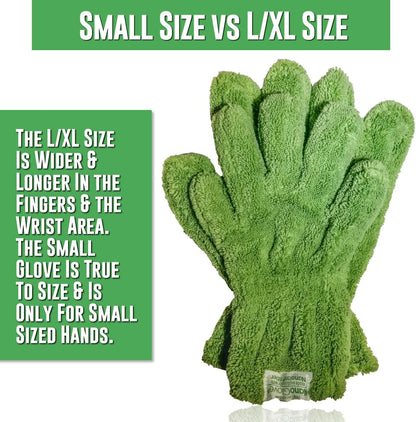 Nano Glove - Green Household Kitchen Cleaning Hand Glove | Replaces Paper Towels Microfiber Wipe Cloths & Feather Dusters | All Purpose Surface Cleaner for Window Stainless Steel Dusting (L-XL)