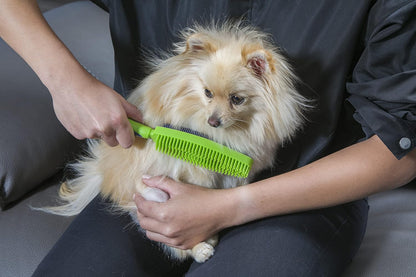 FURemover Plus Pet Hair Rubber Brush with Squeegee, Easily Remove Fur and Lint from Clothing, Carpets and Furniture, Gently Groom Dogs and Cats Wet or Dry, Black, 2 Pack