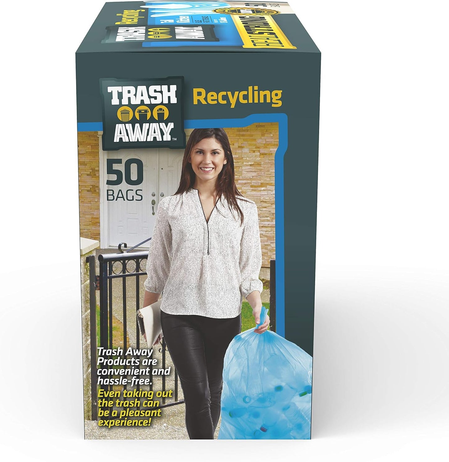 Heavy Duty Clear Recycling Bags | Tall & Strong Bags for Home & Kitchen - (30 Ct, 30 Gallons) Large Trash Bags Paper, Plastic & Aluminum | Thick Recycle Bin Bags (Clear)