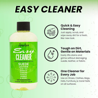 Angelus Easy Cleaner, Premium Shoe Cleaner, Safe For Sneakers, Leather, Suede, Canvas, and More – Removes Dirt and Stains | Made In USA - 8.6 fl oz