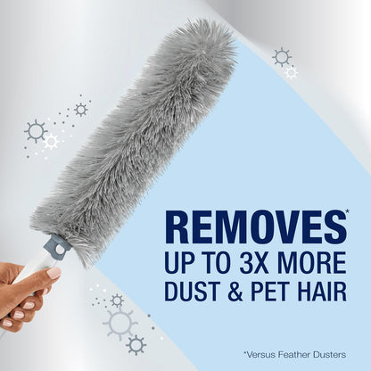 Bona High Performance Dusting System - 1 Extendable Handle, 3 Disposable Dusters, 1 Reusable Duster, & 1 Storage Bag - Extendable Dusting Kit