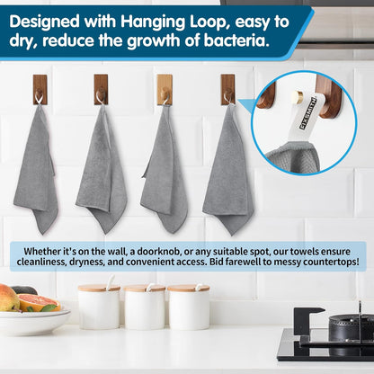 FIXSMITH Microfiber Cleaning Cloth - Pack of 8, Size: 12 x 16 in, Multi-Functional Cleaning Towels, Highly Absorbent Cleaning Rags, Lint-Free, Streak-Free Cleaning Cloths for Car Kitchen Home