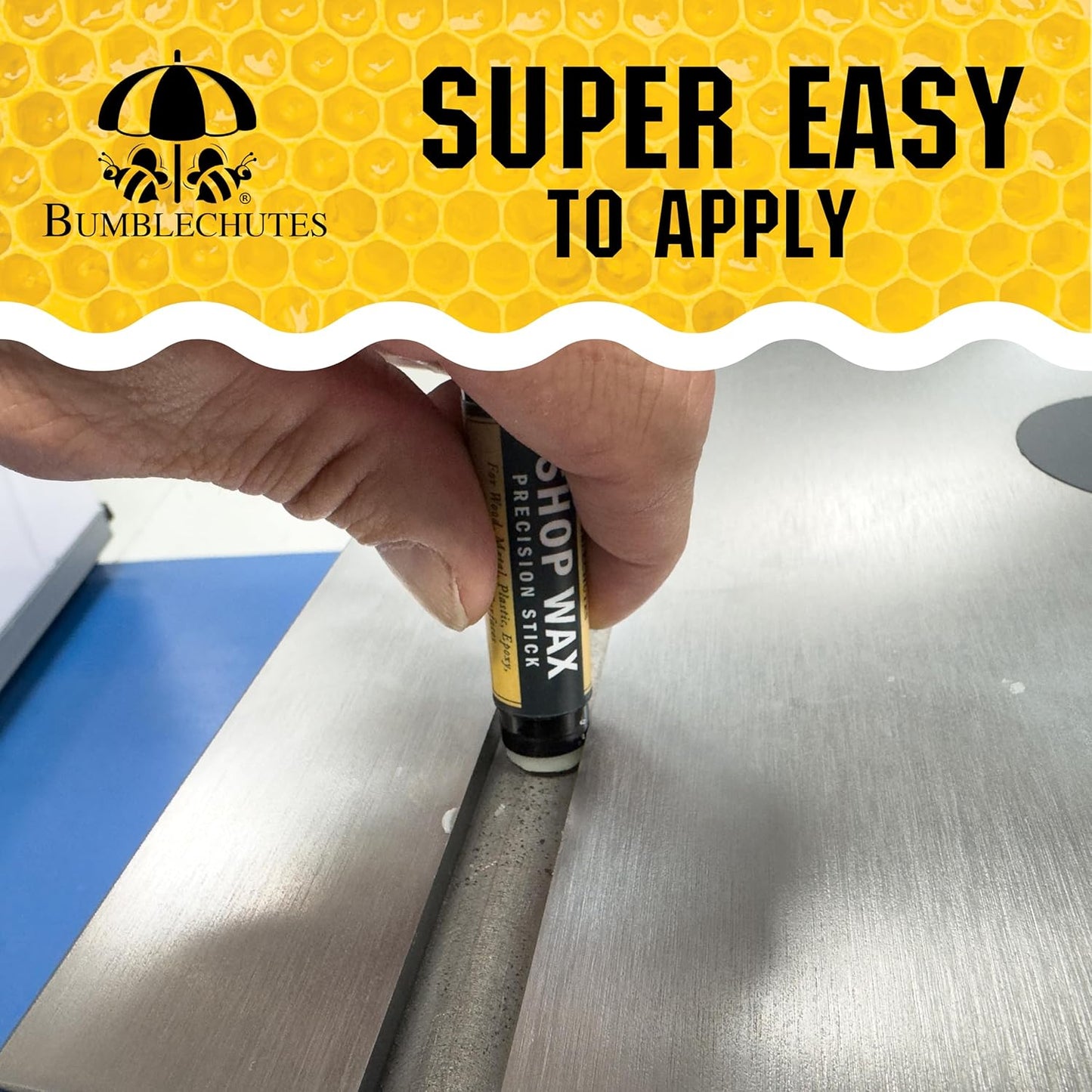Bumblechutes All-Purpose Shop Wax - All Natural Metal and Wood Wax Finish Paste for Woodworkers, Beeswax Carnauba Wood Protector for Epoxy, Plastic, Metal, Leather, Furniture & Workshop Tools - 8 oz