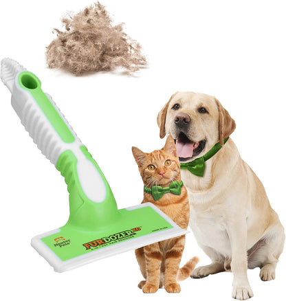 FurDozer Pet Hair Remover & Auto Detailing Tools - Cat & Dog Hair Remover for Carpets, Car Interiors, Couches, Bedding, & Pet Furniture (Gray, X3 PRO - 5" Long)