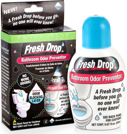 Fresh Drop Poop Odor Eliminator, Toilet Odor Eliminator, One Drop Toilet Deodorizer, Toilet Spray, Air Freshener Spray, 0.67 Fl Oz Each, 3 Pack