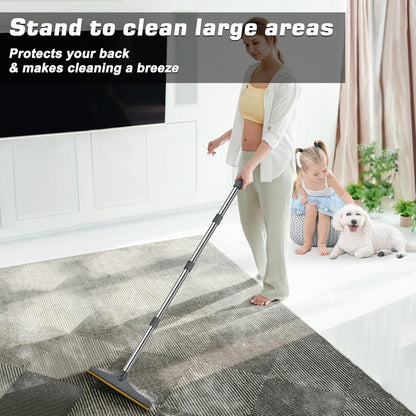 B-Land Carpet Rake for Pet Hair Removal, Reusable Pet Hair Remover with 60” Adjustable Long Handle, Carpet Scraper Dog Cat Hair Remover Tool for Rugs, Mats
