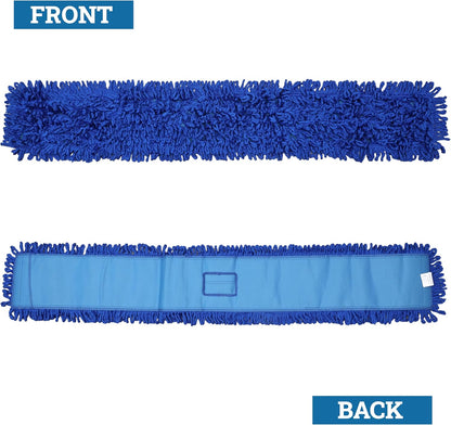 Kleen Handler 24 inch Microfiber Dust Mop | Medium Washable Commercial Mop Head Replacement, Pack of 3