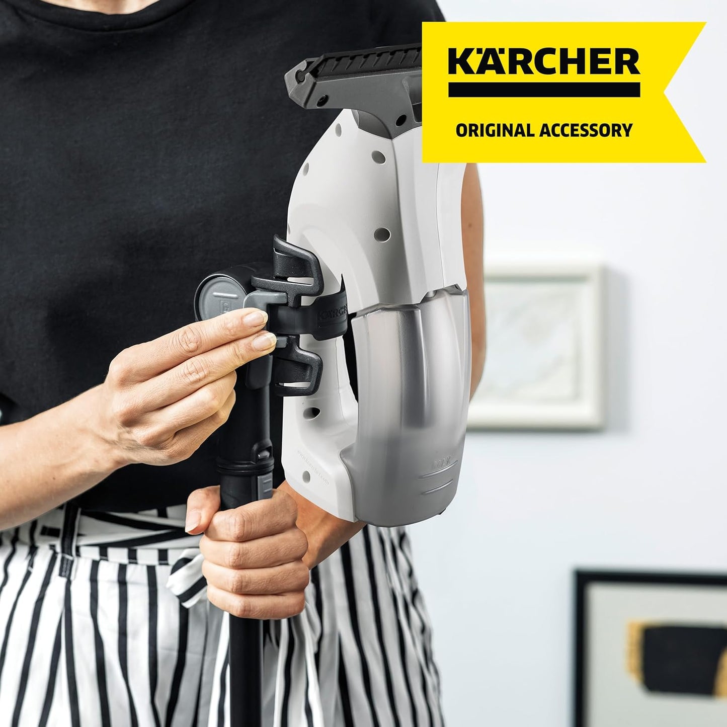 Kärcher WV 6 Electric Window Vacuum Squeegee 11" - Cleans Showers, Mirrors, Glass, and Countertops - Electric Squeegee