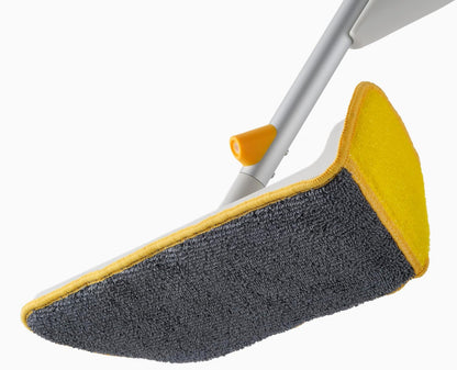 Joseph Joseph CleanTech 2-in-1 Multi-Surface Spray Mop with Washable Microfiber Cleaning Pad & Spot-Cleaning Abrasive Scrubber, Wall Mounted for Easy Storage