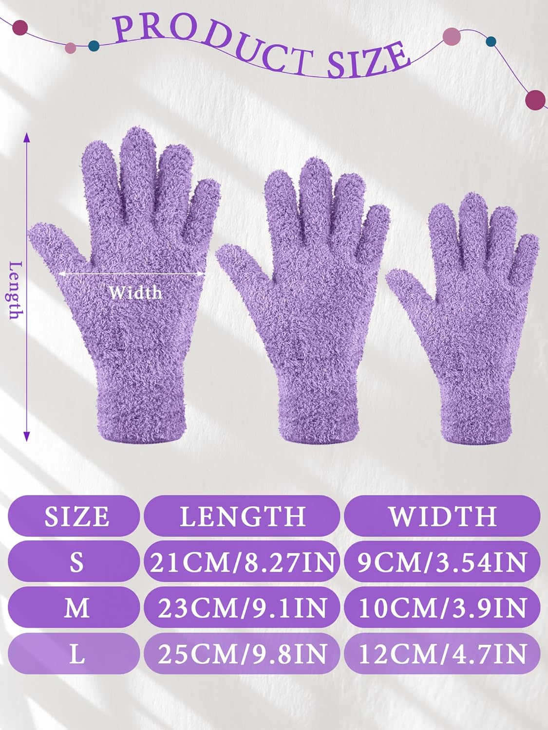 Patelai 3 Pairs Microfiber Plant Dusting Gloves Leaf Cleaning Gloves for Indoor Plants, Blinds, Furniture, House (Green Yellow,Blue,Pink,Medium)
