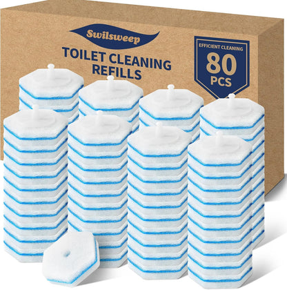 100 Count Toilet Bowl Wand Refills, Disposable Toilet Cleaner Refills, Disposable Wand Heads Compatible with Clorox and the Most Toilet Brushes