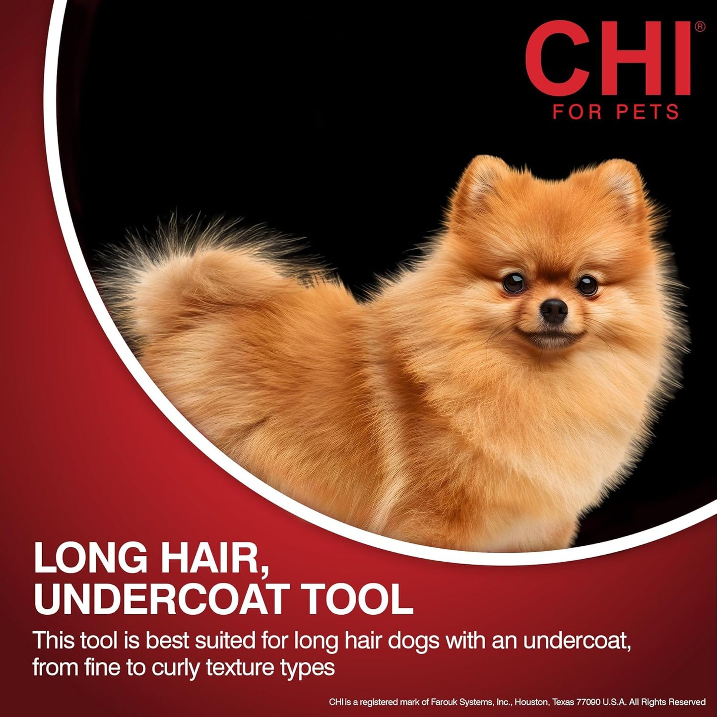 CHI for Dogs Rubber Fur Accumulator Brush, Dog Grooming Tool for Removing Loose Hair and Lint from Coats Furniture Clothing and Car Seats, Flexible Rubber Bristles, Easy Clean Grooming Brush
