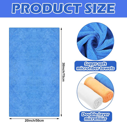 SmoothNovelty 10 Pcs Extra Large Microfiber Cloth 30" x 20" Large Floor Microfiber Towel Reusable Washable Free Lint Free Cloth Rag for Squeegee Mop Floor Window Housekeeping (Bright Color)