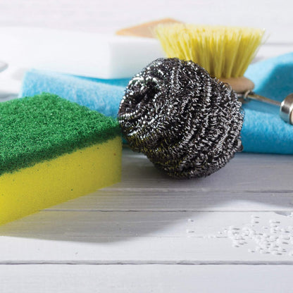 HIC Kitchen Scouring Pad and Dish Scrubbers, Scratch Resistant and Non-Stick, Set of 3, Assorted