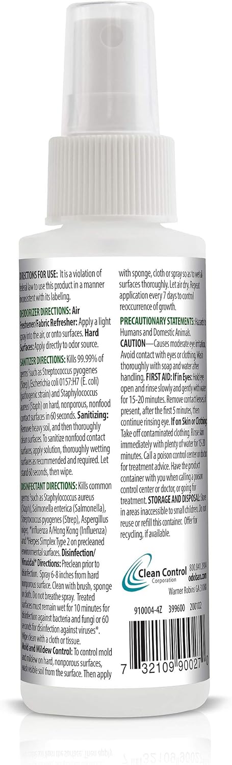 OdoBan Ready-to-Use Disinfectant and Odor Eliminator, Set of 3, 4 Ounce Travel Spray, 32 Ounce Spray, 1 Gallon Concentrate, Original Eucalyptus Scent