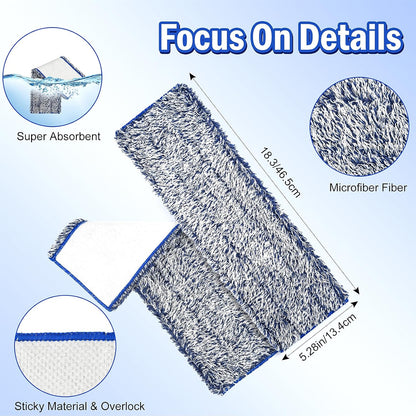8 Pack Mop Pads for Bona Family of Mops, 4 Pet Microfiber Sweeping Pad + 4 Microfiber Deep Clean Pad, Reusable Mop Refill Replacement Head for Multi-Surface Floors