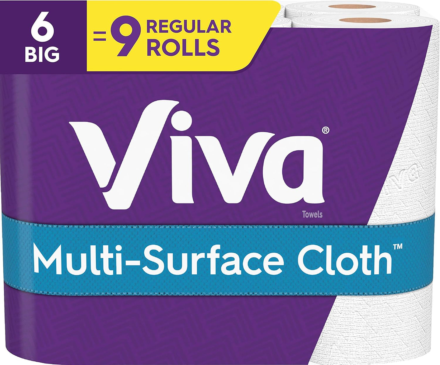 Viva Multi-Surface Cloth Paper Towels, Choose-A-Sheet Size, 12 Triple Rolls, 165 Sheets per Roll (Packaging May Vary)